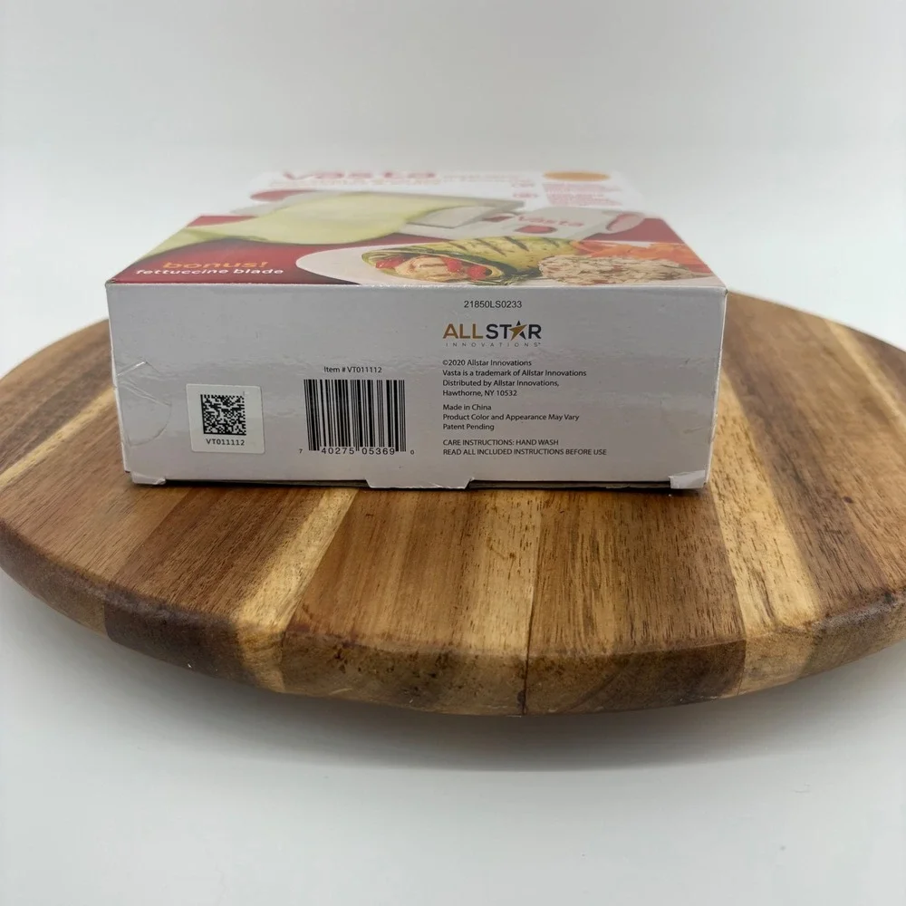 Vasta Sheet Slicer Vegetable‎ Fruit Pasta Noodle Maker Bonus Blade NEW